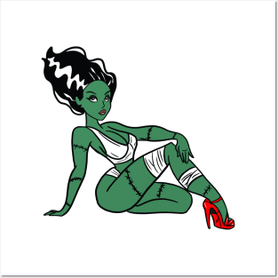 Bride of Frankenstein pin up Posters and Art